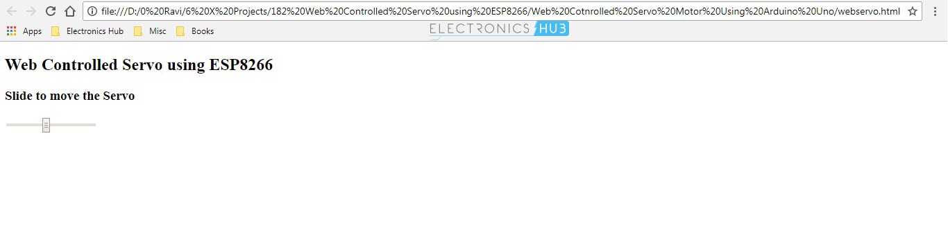 Web控制伺服使用ESP8266网页