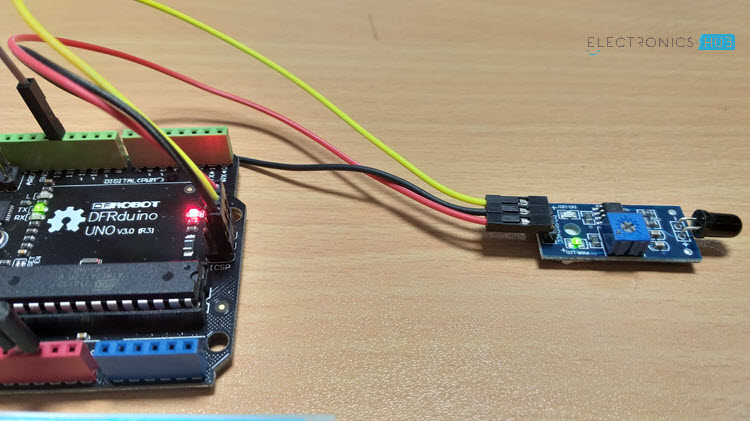 Arduino火焰传感器界面